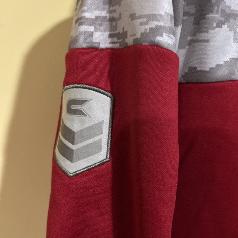 Nebraska Huskers Colosseum OHT Mens Military Hoodie L Red Gray Camo NCAA NEW - Picture 4 of 14